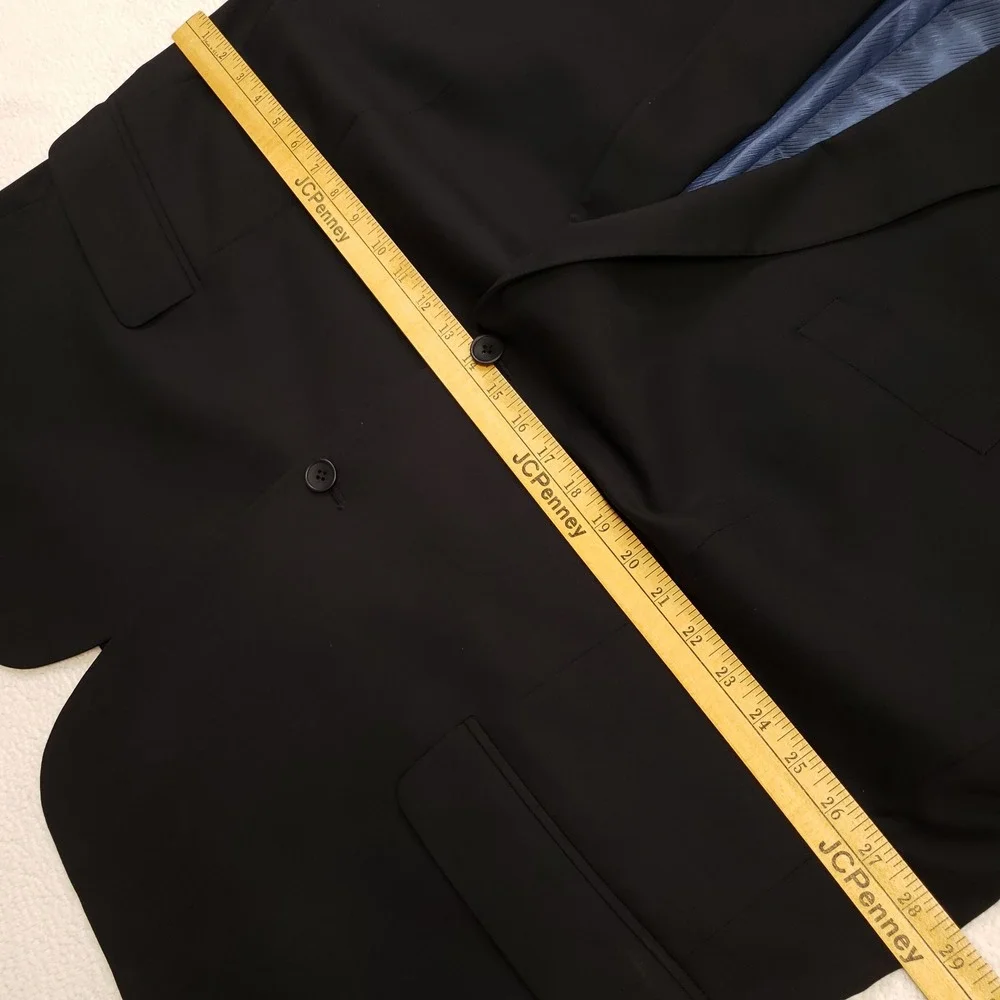 Oak Hill Suit Jacket Mens 56 Long Black Wool Blend Stretch Blazer Big & Tall